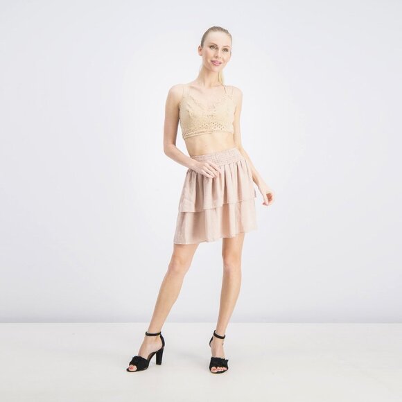 NWT - Beltaine Tiered Ruffle Skirt in Blush - Picture 6 of 12